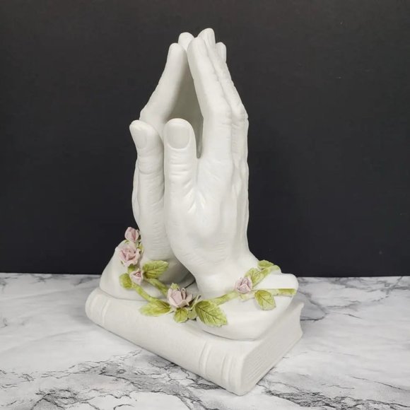 Praying Hands Porcelain Enesco Vintage - Picture 4 of 12